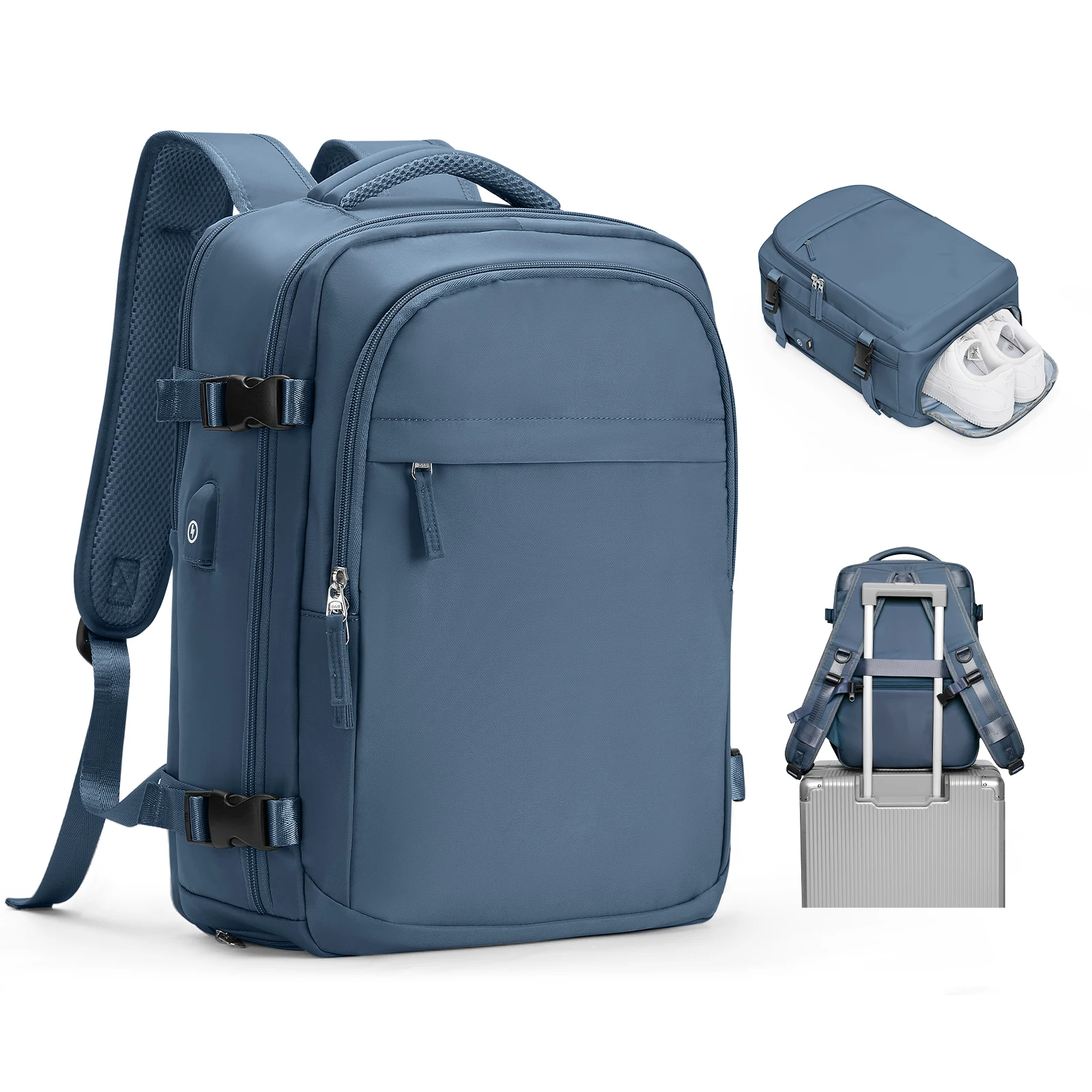 Vacuum Backpack Travel 40x20x25 SZLX Vacuüm Rugzak - Met Ingebouwde Pomp, Handbagage Formaat Voor Ryanair, Waterdicht En Ruimtebesparend Vacuum Rugzak Met Pomp