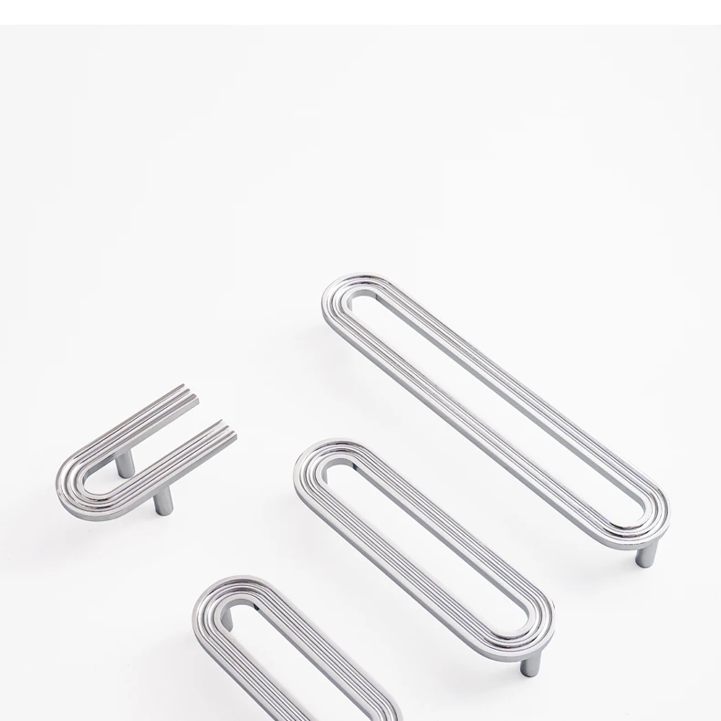 Chrome finished solid brass cabinet handle — supplier illustration 16