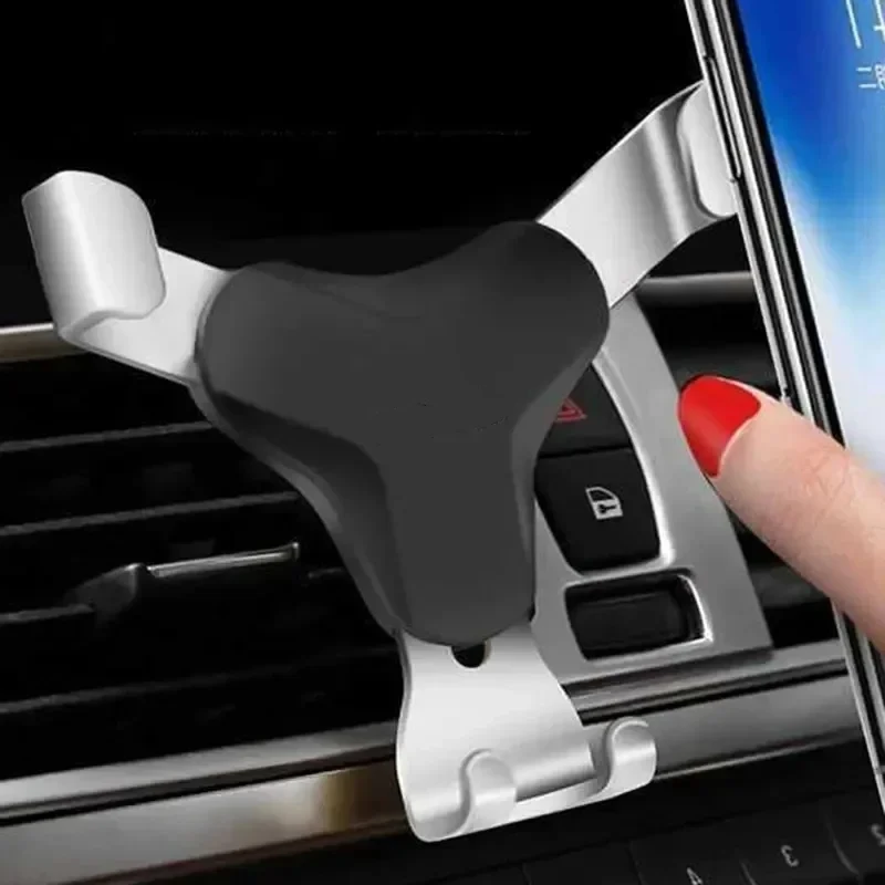 Gravity Car Holder Auto Air Vent Mount Clip Bracket Cell Holder No Magnetic GPS Mobile Phone Stand for IPhone 16 Xiaomi Samsung