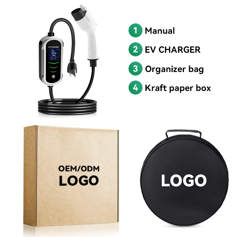 Electric Car Charger Station 32A EV Charger Fast 7kW Type 2 Portable Charging Station