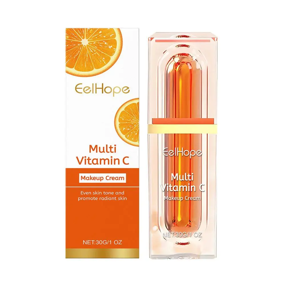 Eelhope multivitamínico c creme de maquiagem hidratante, iluminador e corretivo creme hidratante de tom nutritivo da pele fa l9u7