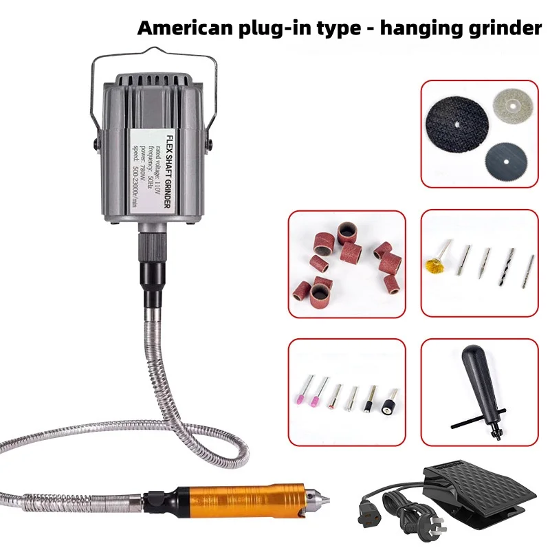Moedor de suspensão elétrica jade pedra esculpir máquina moagem elétrica ferramentas polimento metal para escultura raiz madeira jadeite