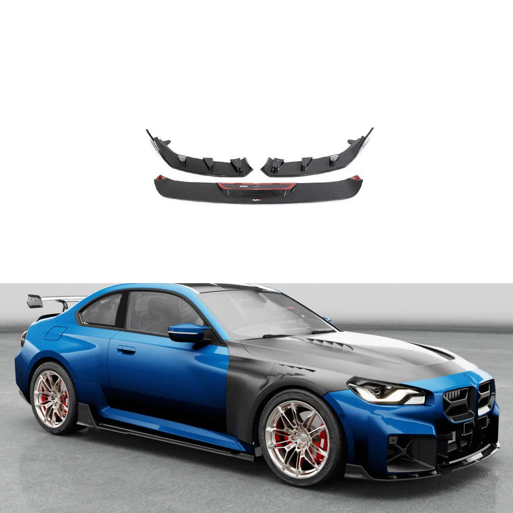 

For 2023-2024 BMW G87 M2 Coupe 2 Door Prepreg Dry Carbon 3pcs/Set M2 G87 Custom Front Split Lip Spoiler Body Kit