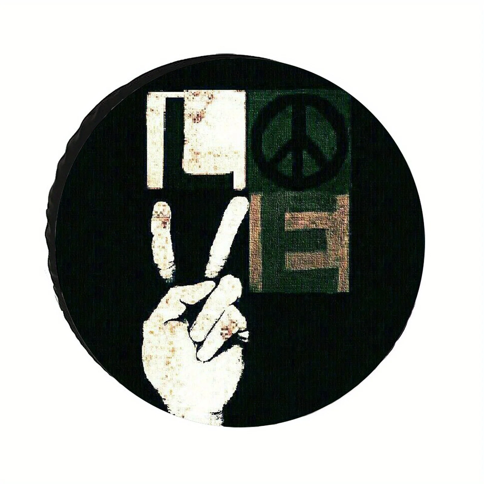 LOVE Reserveradabdeckung, Ersatzreifenschutz, strapazierfähiges Polyestergewebe, kratzfeste, UV-beständige Reifenabdeckung