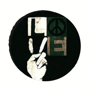 LOVE Spare Tire Cover Spare Tire Protection, Durable Polyester Fabric, Scratch UV Resistant Tire Cover