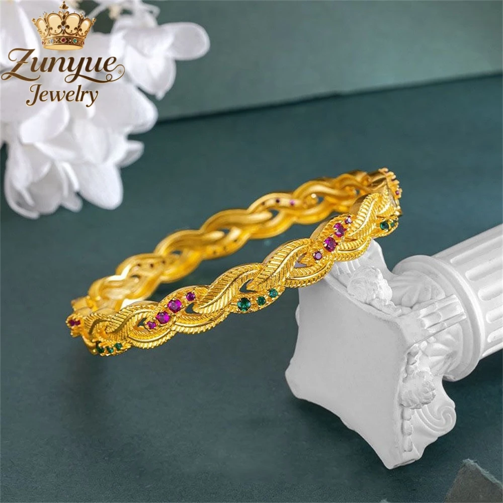 

Sand Gold Feather Hollowed-Out Bracelet Luxury Quality Jewelry Fashion Jewelry Best Selling Exquisite Charms Popular Elegant