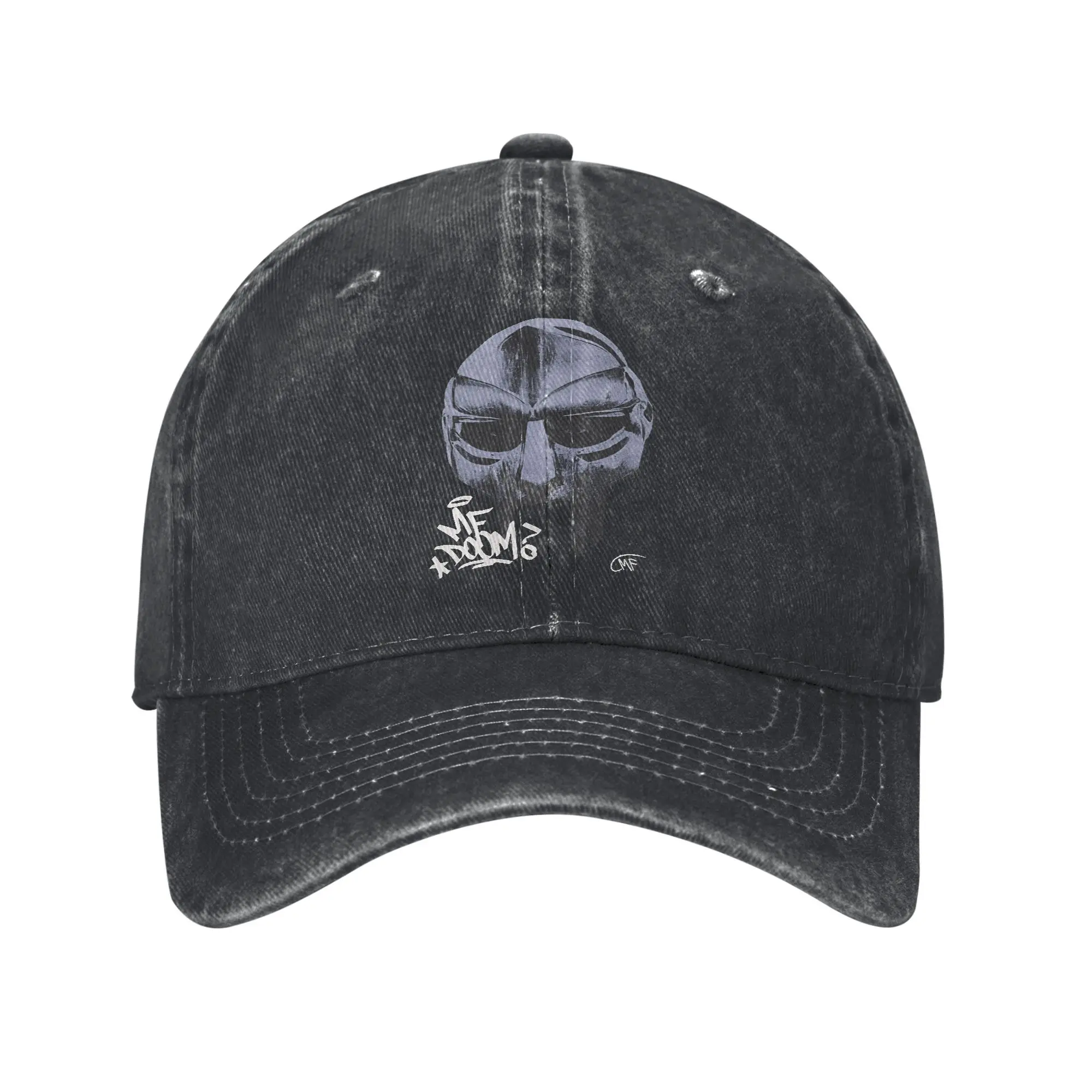 Rapper Mf Doom  Sun Baseball Cap  Casual Men Adult Washed Trucker Hat Breathable Custom DIY Kpop Rock Snapback Cap Gift Idea