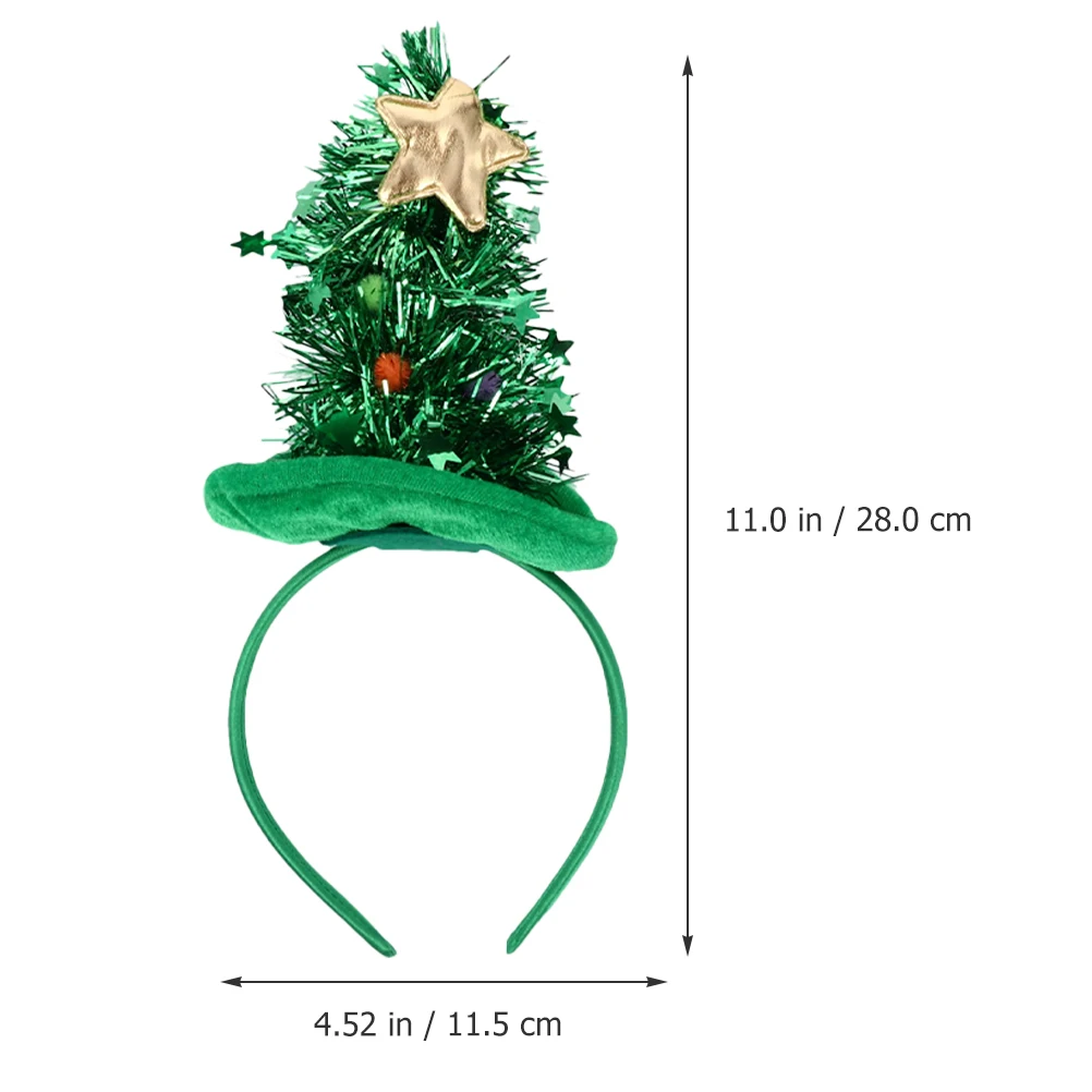 

6 Pcs Christmas Tree Hat Headband Headbands Decoration Cute Holiday Party Supplies Girls' Fabric Decorative Man