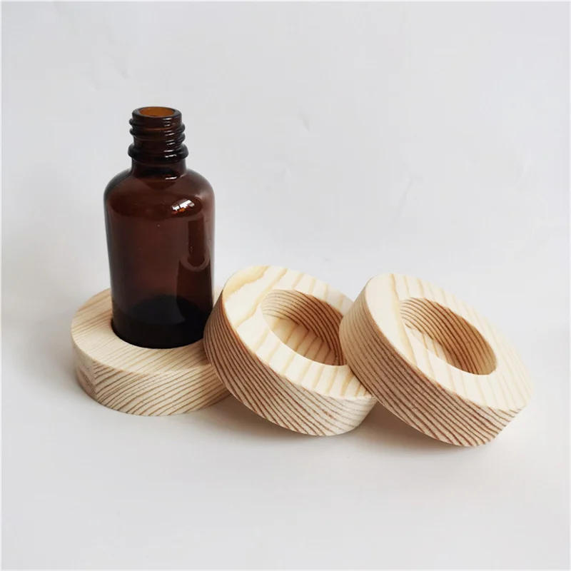 100Pcs/Lot 50ml Essential Oil Bottle Round Display Rack Holder Contains Wooden Box Essential Oil Bottle Bracket Wholesale