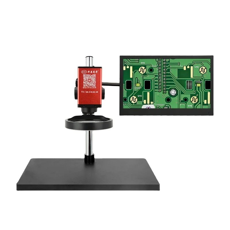 EOC 2K Auto-Focus Digital Microscope With For 13-Inch LCD Trinocular Drawtube IP53 Rated ROHS Certified For PCB Repair