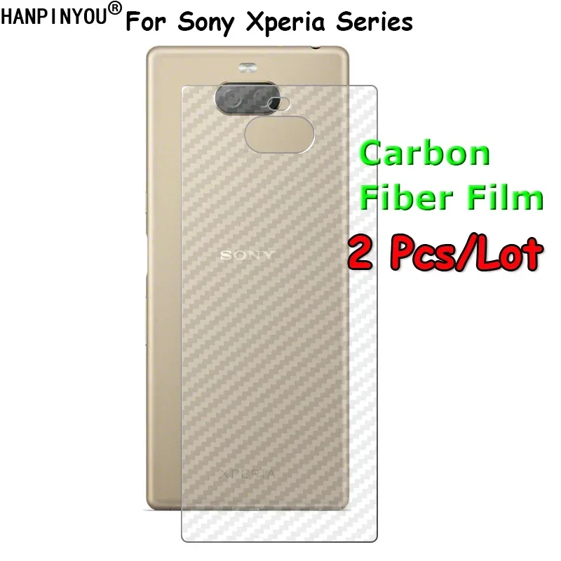 2 Pcs For Sony Xperia 10 5 X XA1 XA2 XA3 XZ2 XZ XZ1 Z1 Z2 Plus Compact Premium 3D Back Carbon Fiber Film Rear Screen Protector