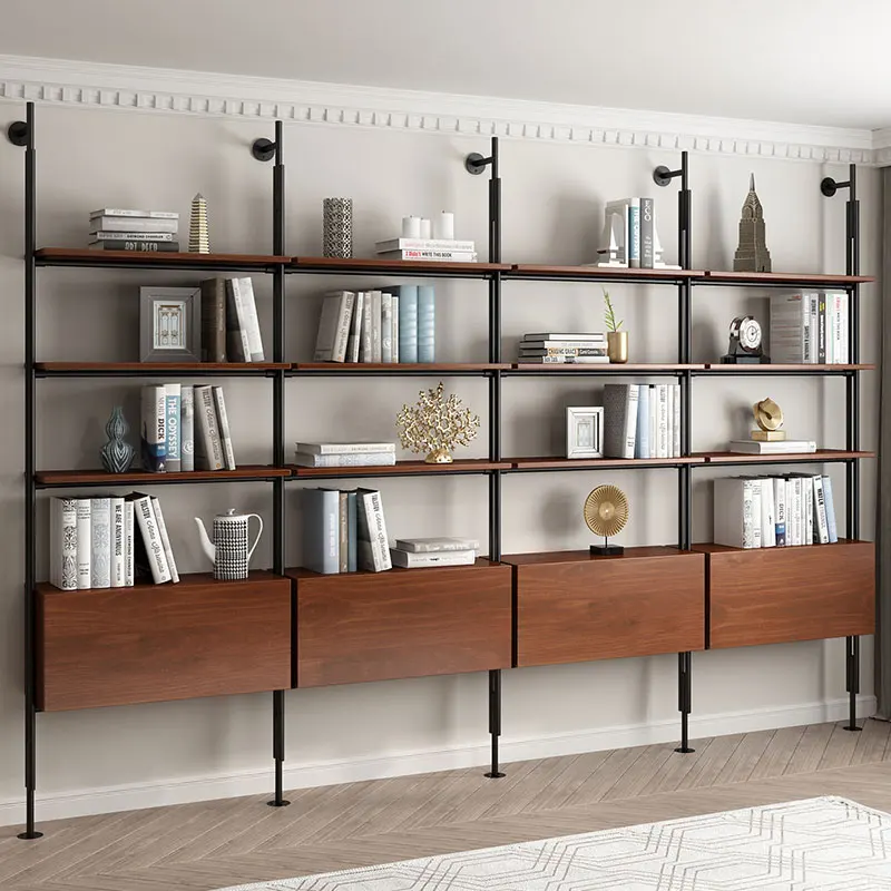 

Aesthetic Decoration Bookcases Metal Magazine Racks Living Room Bookcases Normal Minimalist Estantes Lounge Suite Furniture