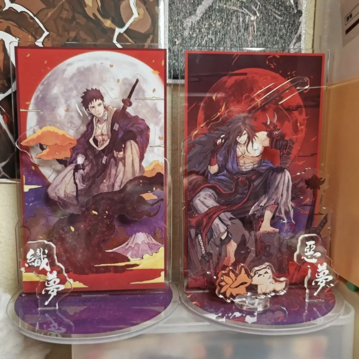 10Cm Seri Tenun Impian Naruto Uchiha Obito Gambar Akrilik Berdiri Uchiha Madara Anime Naruto Hadiah Mainan Periferal Langka