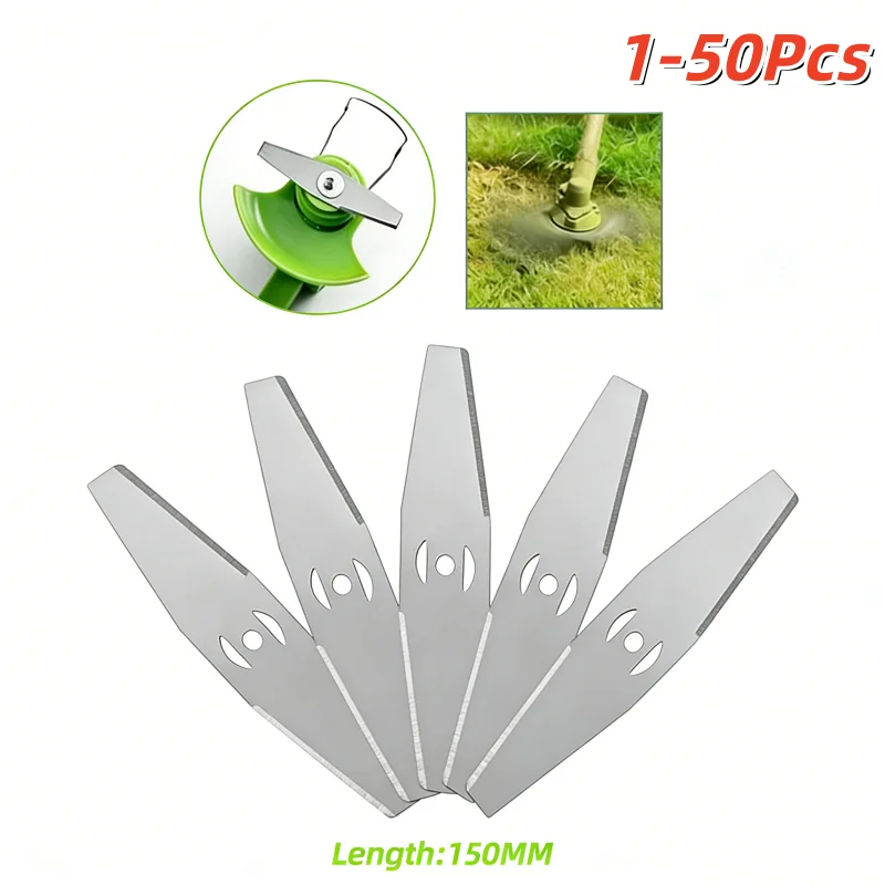 LUSQI 50Pcs/1Pc 150MM Metal Grass String Trimmer Head Lawn Mower Fittings Parts Home Garden Power Tool Replacement