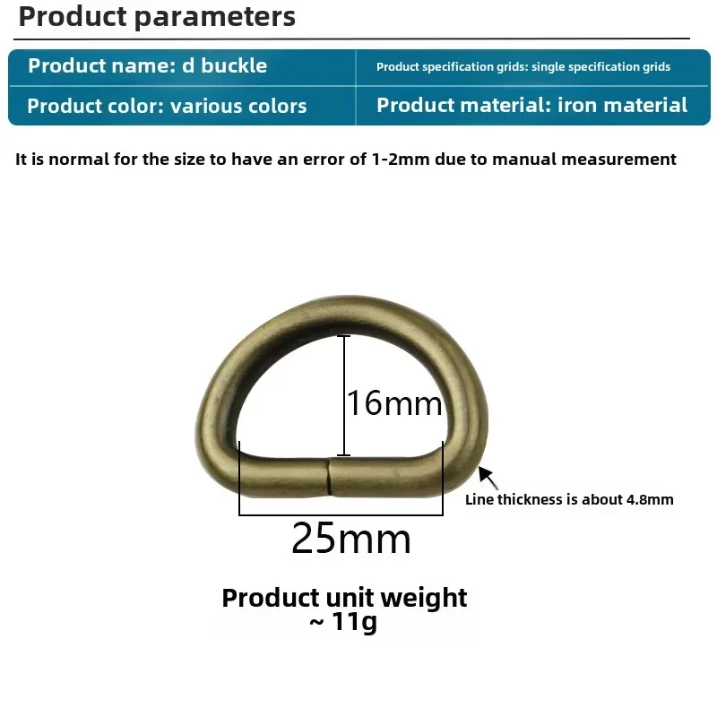 10/50 Picecs 25mm D-ring Metalen Gesp Schoudertas Met Richter Gesloten Ring Sleutelhanger DIY Bagage Hardware Accessoires