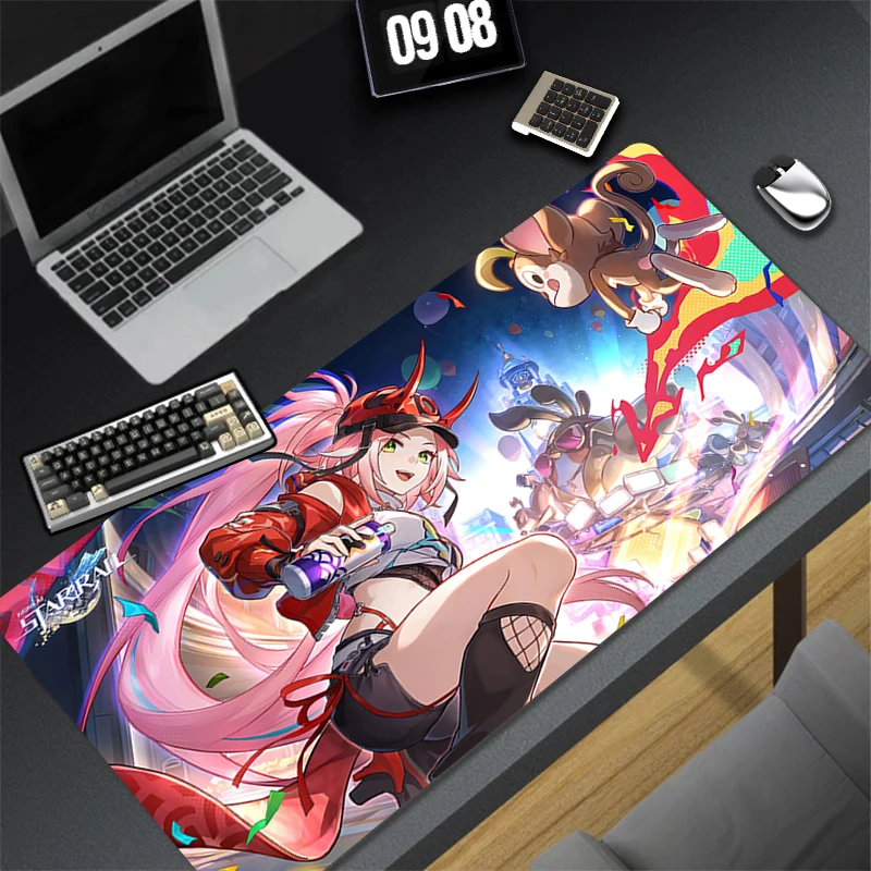 

Computer Gaming Accessories HD Mousepad Office PC Mouse Pad Keyboard Pad H-honkai Star Rail Rappa Desk Decoracion Anime Desk Mat