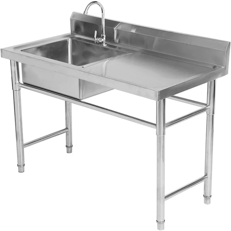 Factory Direct Sales Independent 304 SUS Stainless Steel Sink Dining Table Commercial Sink Restaurant and Outdoor