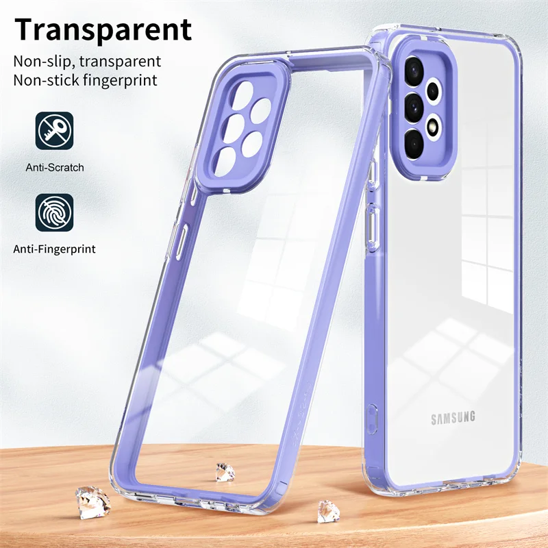 For Samsung Galaxy A23 4G A235F Case Shockproof Hard PC Bumper Silicon TPU Clear Back Cover Case for Samsung Galaxy A23 5G A236B