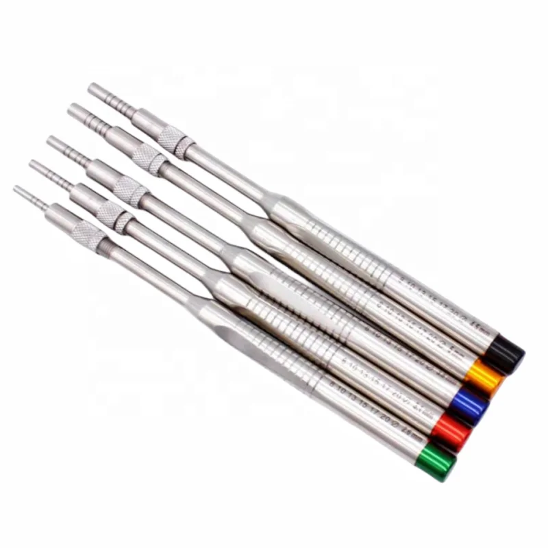 Manual Surgical Kit with Straight Curved Sinus Lift 2.6 3.1 3.8 4.5 5.0mm Made of Metal Plastic Steel