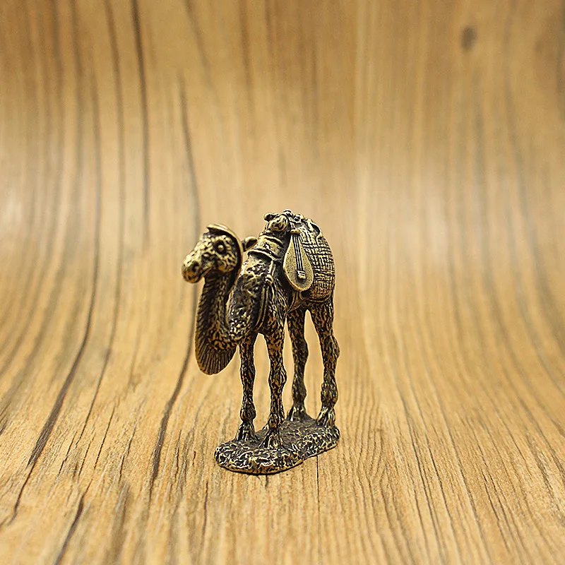 Retro Brass Desert Camel Action Figures Office Home Desk Decorative Items Board Game Pieces Finished Product Accessories Toys