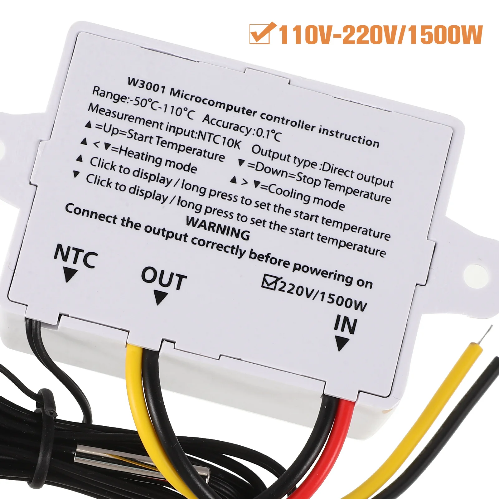 

Digital Temperature Controller -50° To 110° Programmable Heating Cooling Thermostat For Laboratory Greenhouse Incubator