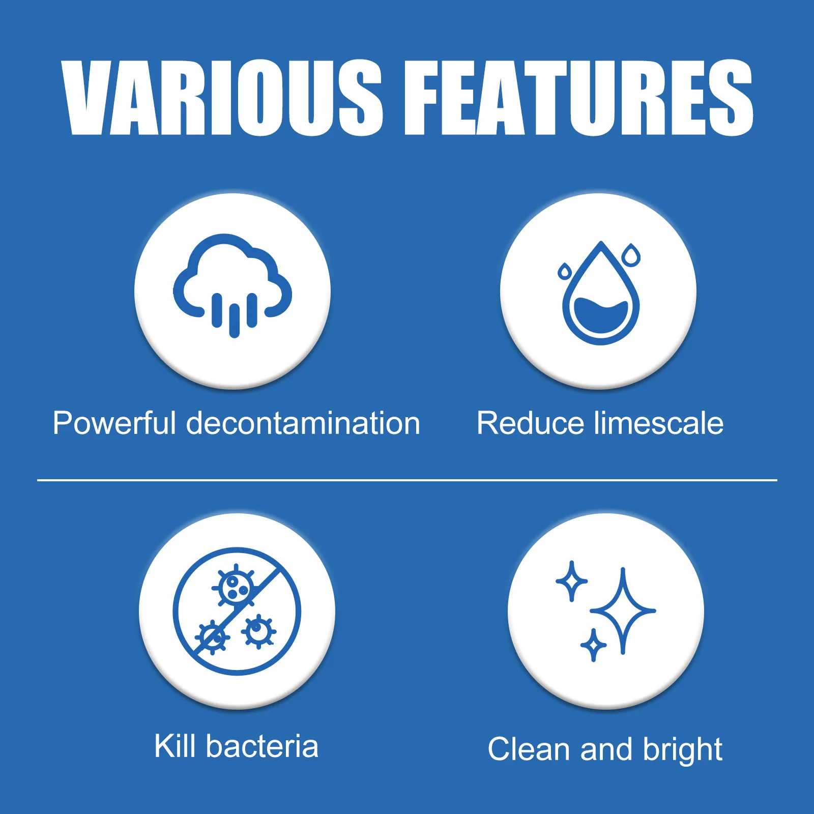 Dishwasher cleaning tablets, special maintenance tablets for decontamination and oil stain cleaning