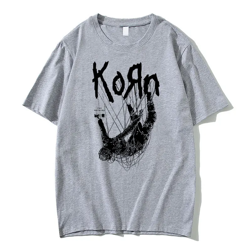 American Singer Rock Band Korn Print Graphic T-shirt Summer manica corta Tees top Streetwear Casual T-shirt in puro cotone da uomo