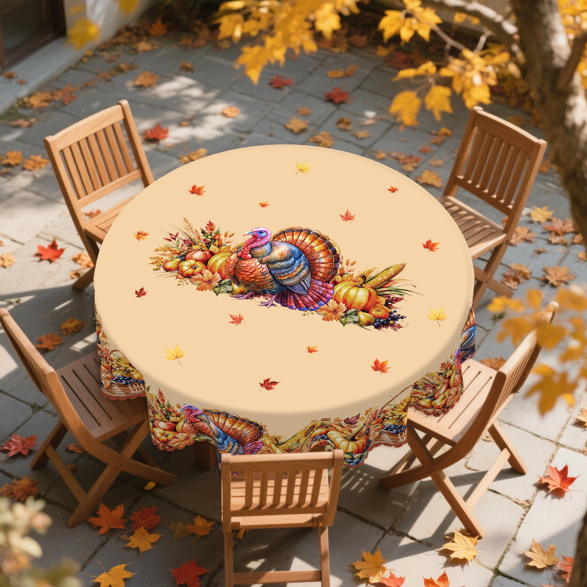 مفرش طاولة هدية عيد الشكر من Gnizama لتزيين الخريف، تصميم نمط اليقطين عباد الشمس، ديكور طاولة عيد الشكر