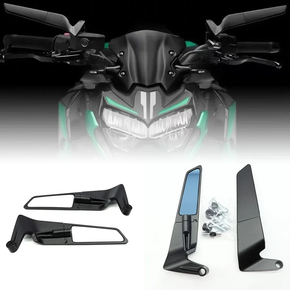 

Motorcycle Side View Mirror for Kawasaki Z1000 Z900 Z800 Z750 Z650 Z400 Z300 Z250 Z125 Stealth Winglets Rearview Mirrors