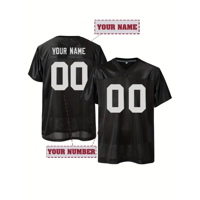 

Custom Men's Football Jersey Embroidered Sports T-Shirt for Teams Las Vegas Short Sleeve Breathable Loose Fit Raiders Sportswear