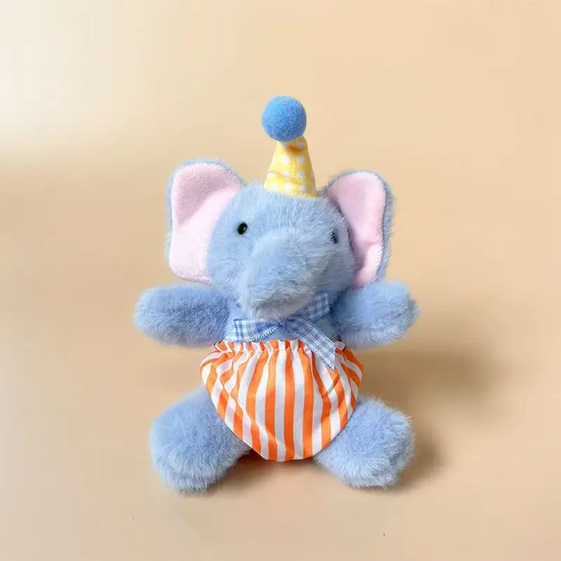 13cmのペインターネックレス風ゾウのバックパックペンダントキーホルダーぬいぐるみおもちゃ人形漫画アニメかわいいギフト友達向け楽しい人形