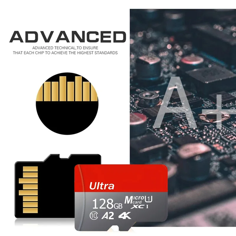 2TB High-Speed A2 4K SD Card 512GB 256GB 128GB Memory Card 1TB Micro TF SD Adapter for Car Smartphone/Tablet/PC Cross-Use