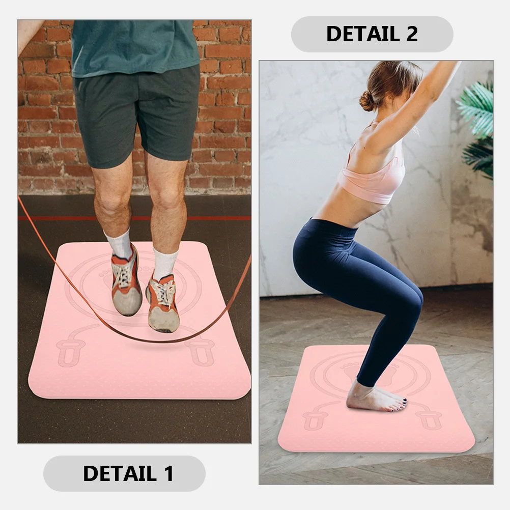 

Jump Rope Mat Nonslip Soundproofing Portable Multi-Function Fitness Sports Pad Yoga Skipping Workout Mat for Home Gym