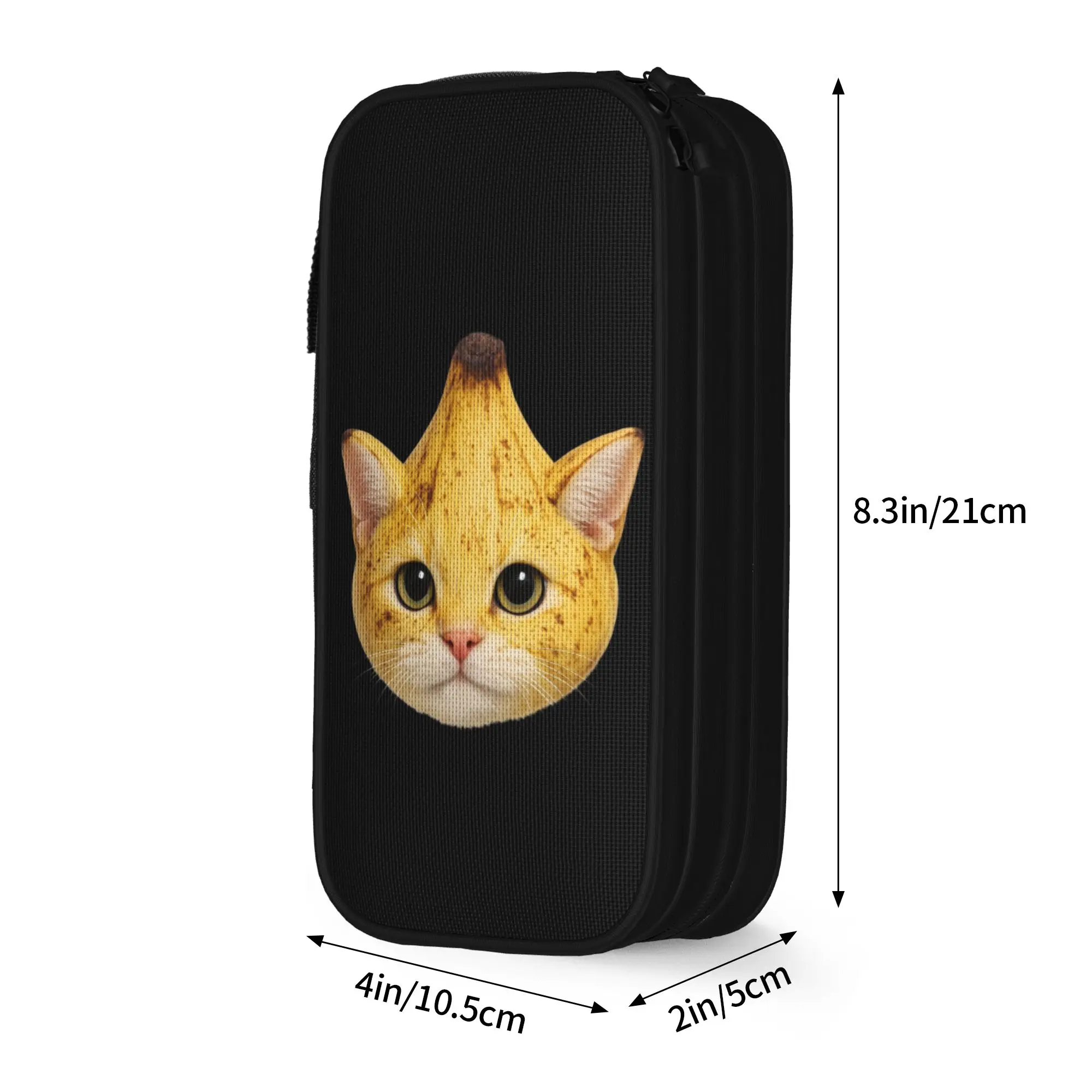 New Banana Cat  Cute Surreal Fruit Kitty Pencil Cases  Pencilcases Pen Holder Kids Large Storage Bags Office Gifts Stationery