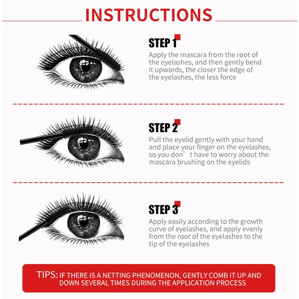 Máscara negra con corona 4D, rizador grueso, resistente al agua, alargamiento estéreo, fácil de rímel, extensión de pestañas, lleva los ojos, W1O5