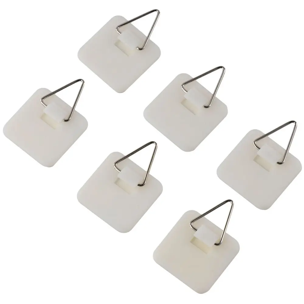 60 Pcs Without Nails Adhesive Vertical Plastic Plate Hanger Photo Frame Hangers Plate Holders Picture Hangers