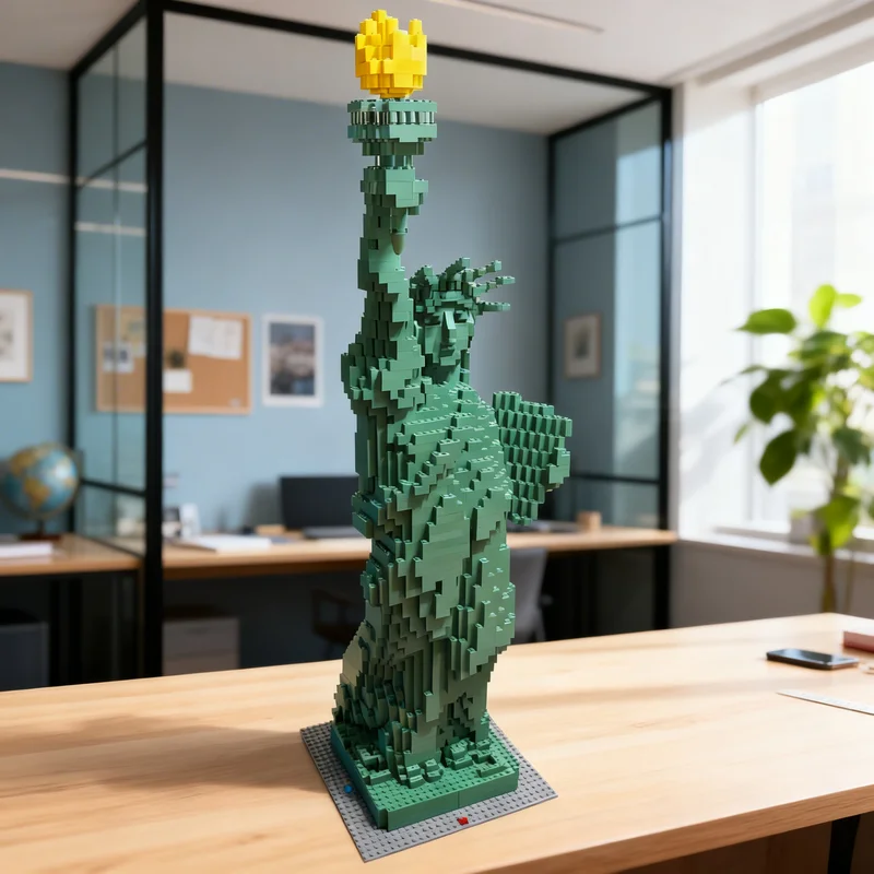 

3677pcs MOC Rebricked Statue Of Liberty Architecture Model Building Blocks DIY Gift Creative Collectible Display Decor Premium