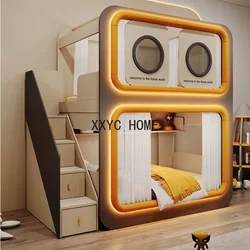 Camas de almacenamiento para niños, juego de cama de madera multifuncional, muebles modernos, BL50CB