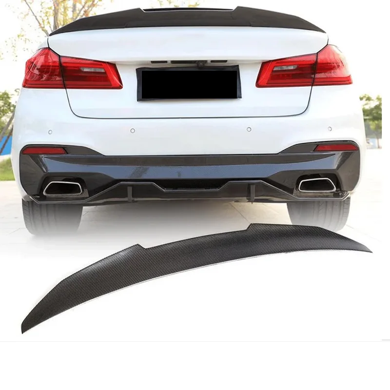 Carbon Rear Spoiler Trunk Spoiler Lip Wing For BMW 5 Series G30 530i F90 M5 Top Wings Black Lip Body Kit Splitter Trunk Trim