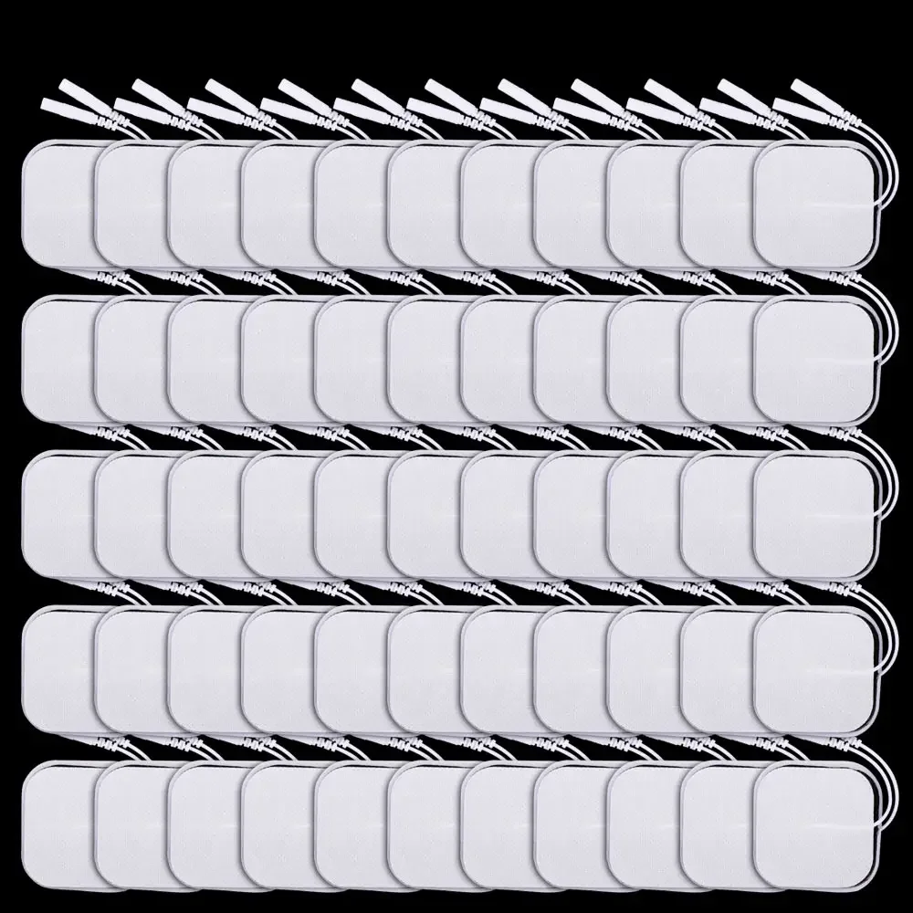 Almohadillas de electrodos 5x5 para acupuntura Tens, masajeador de pulso terapéutico, pegatina adhesiva, parche de repuesto, almohadilla de masaje,