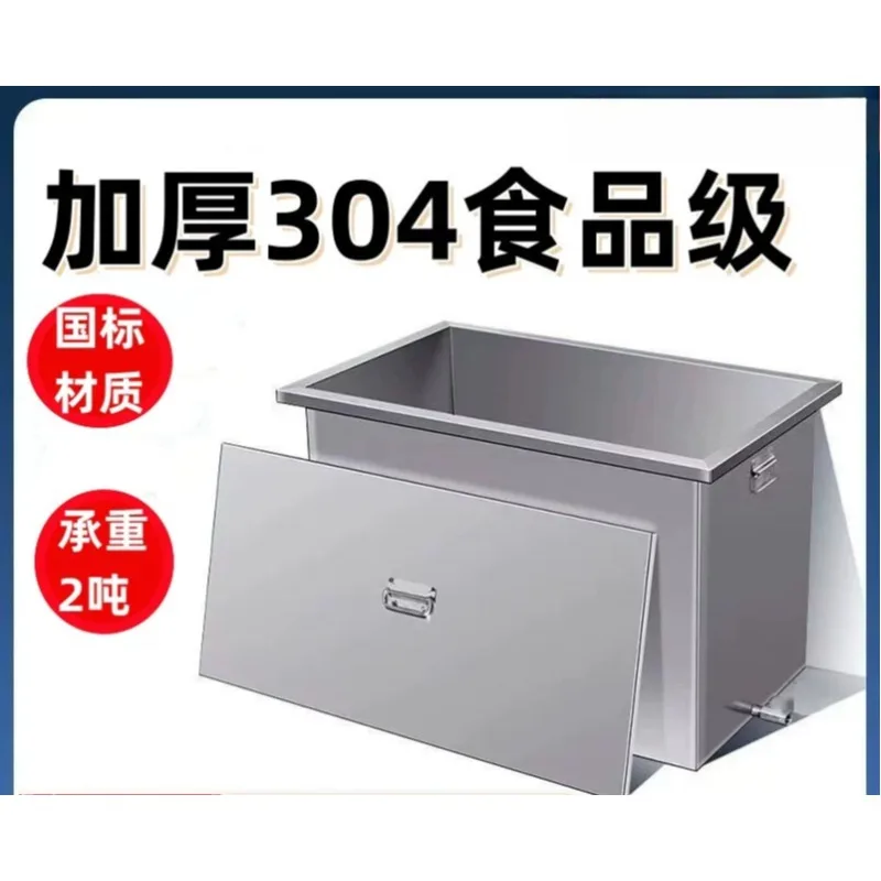 Stainless steel water tank Square water storage tank Floor-to-ceiling soaking tank Mobile braised bucket Industrial bucket