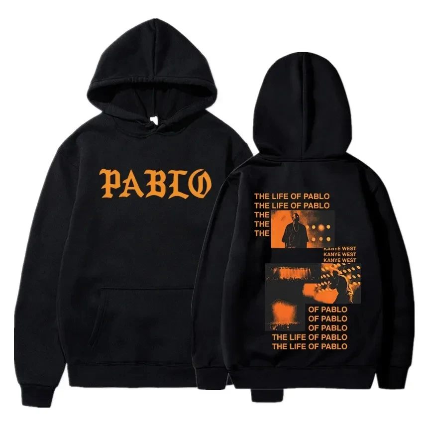 2024 Rapper Kanye West Graphics Print Hoodie THE LIFE OF PABLO Music Album Sweatshirt Men Women Hip Hop Hoodies Streetwear Tops