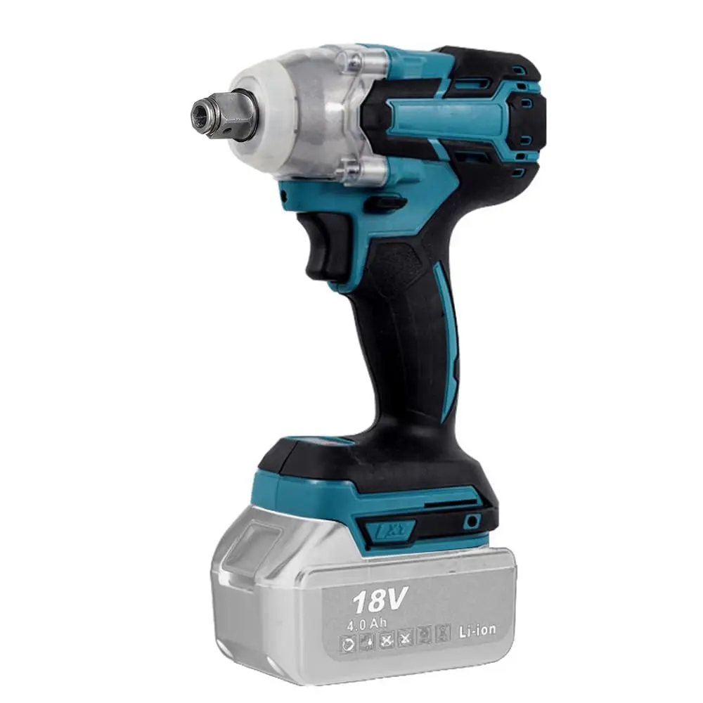 

21V Impact Wrench,1/2in Hand Held Brushless Impact Spanner, Rechargeable Electric Spanner for Construction Site Woodworking