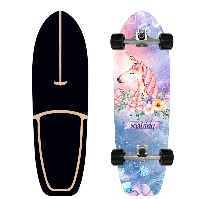 32-cx4-surf-skateboard-no-push-land-surfboard-pu-trucks-street-riding-beginner-ski-practice-surf-carving-board