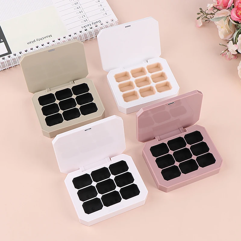 1PC Empty Eyeshadow Palette Eye Makeup Storage Dish For Women Girls Makeup Beginners DIY Eye Shadow Storage Box Tool