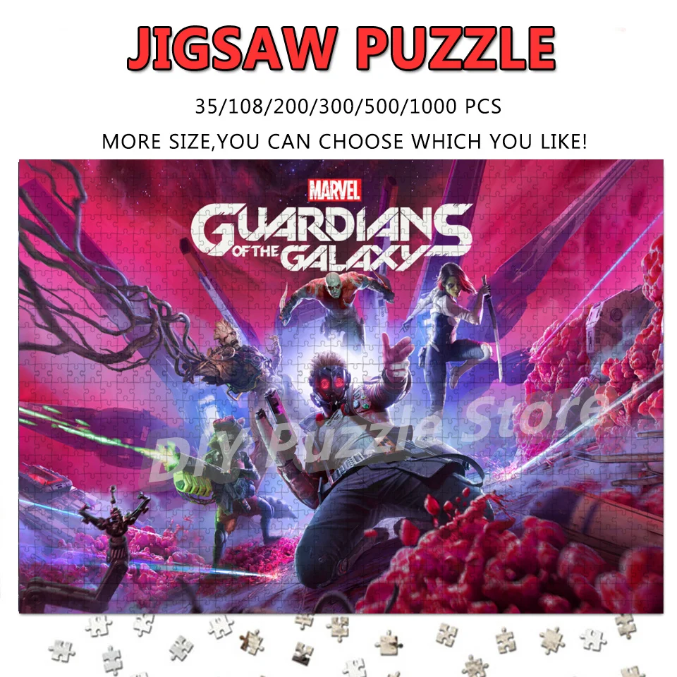 

Superhero Diy Assembled Print Puzzle for Family Guardians of the Galaxy Jigsaw Puzzle Birthday Christmas Gifts with Boxs