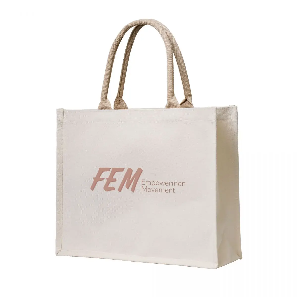 

FEM Logo Tote Bag cute tote bag Canvas stote bag foldable reusable