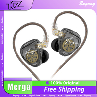 KZ Merga Wired Earphone HIFI Bass Pluggable In-ear Earphone Wire Upgrading Ergonomic PC Gamer Accessroies Gifts