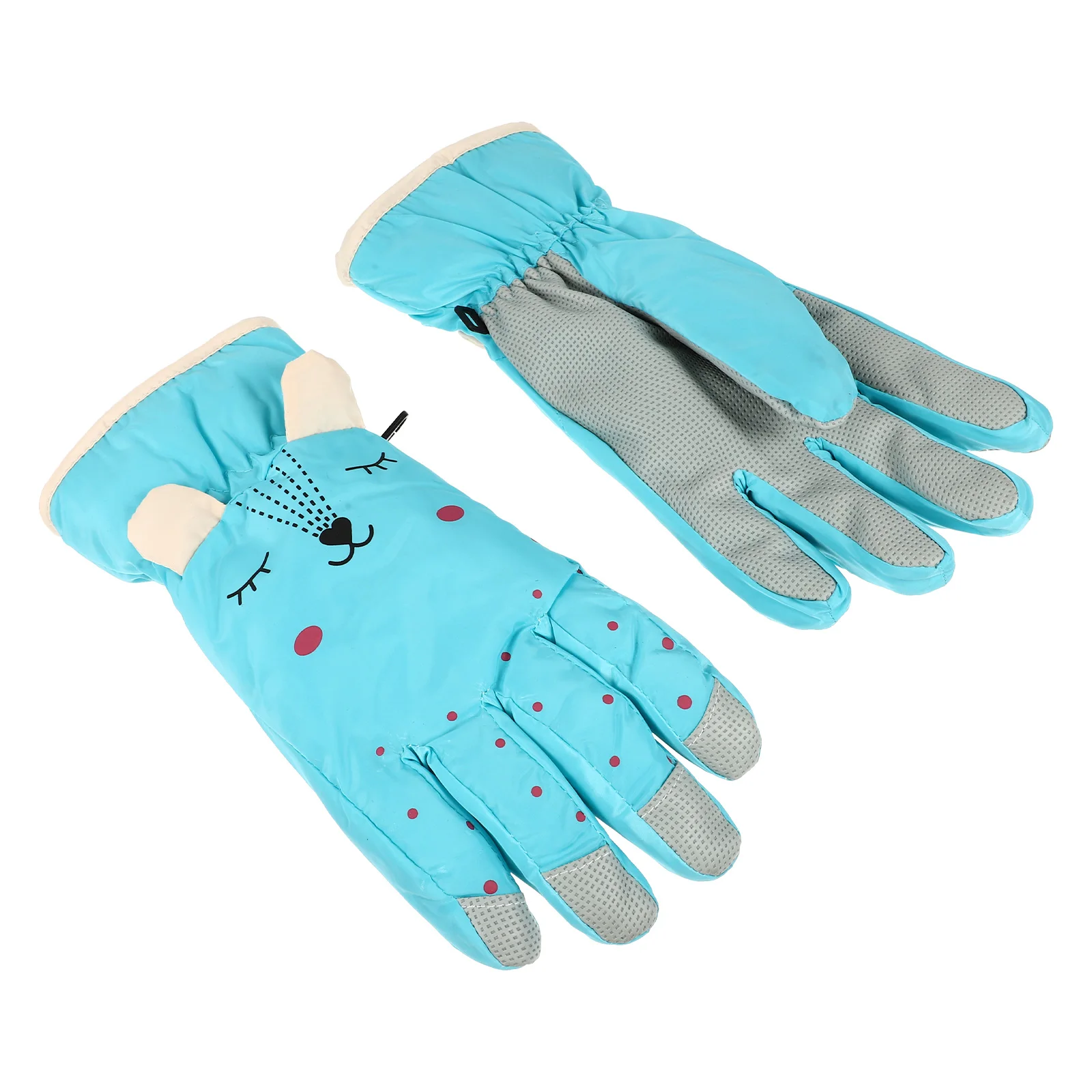 

2pcs Kids Skiing Gloves Warm Coral Fleece Windproof Waterproof Cycling Children Outdoor 6 12 Years Old Premium