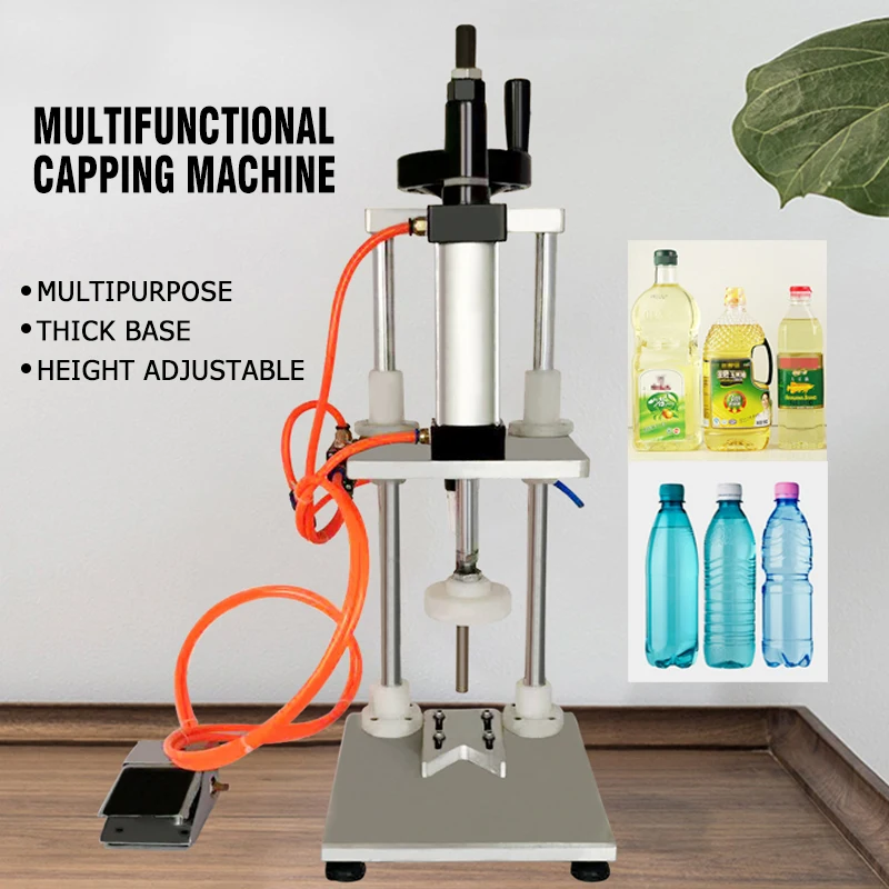 Pneumatic Crown Cap Capper Plastic Bottle Pneumatic Capping Machine Soy Sauce Bottle Oil Pot Packaging Capping